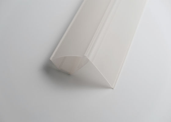 PC / PMMA Customized Extrusion Profiles In Transparent / Milky Color