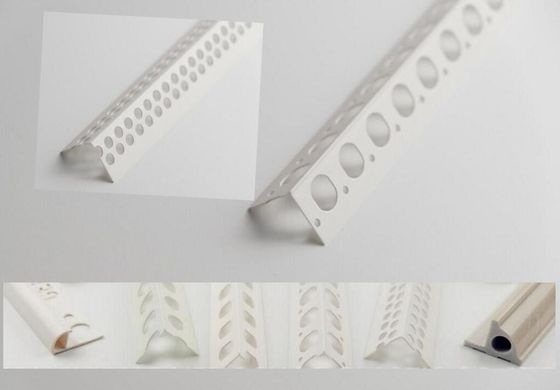 White 50mm Width Drywall PVC Corner Profile For Building RoHS Approval