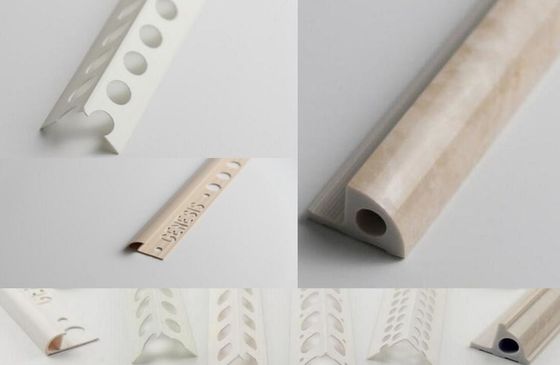 Outside Extruded Plastic Profiles / Pvc Profile Extrusion For Ceiling And Wall Corner