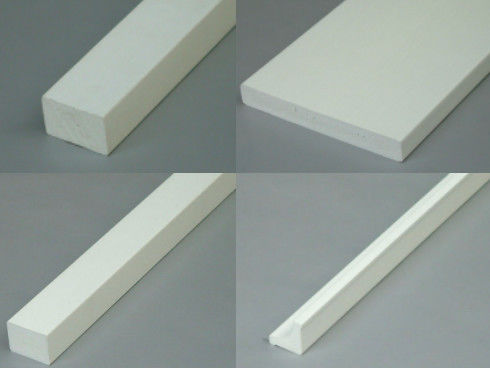 Square PVC Foam Profile Decorative Mouldings / Woodgrain Screen In Stock