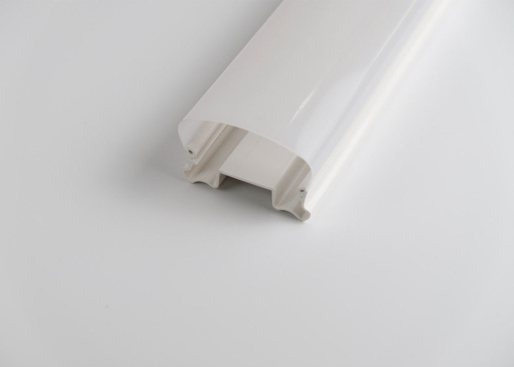 PC / PMMA Customized Extrusion Profiles In Transparent / Milky Color