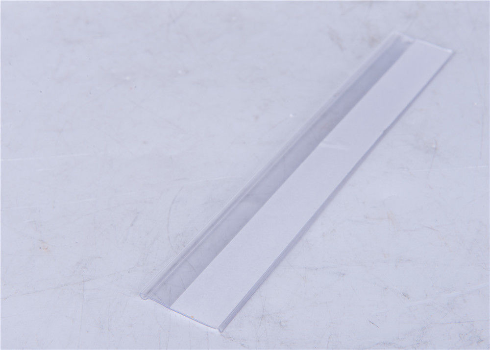 Customized Transparent Plastic Profiles , Polyvinyl Chloride Price Tag Holder