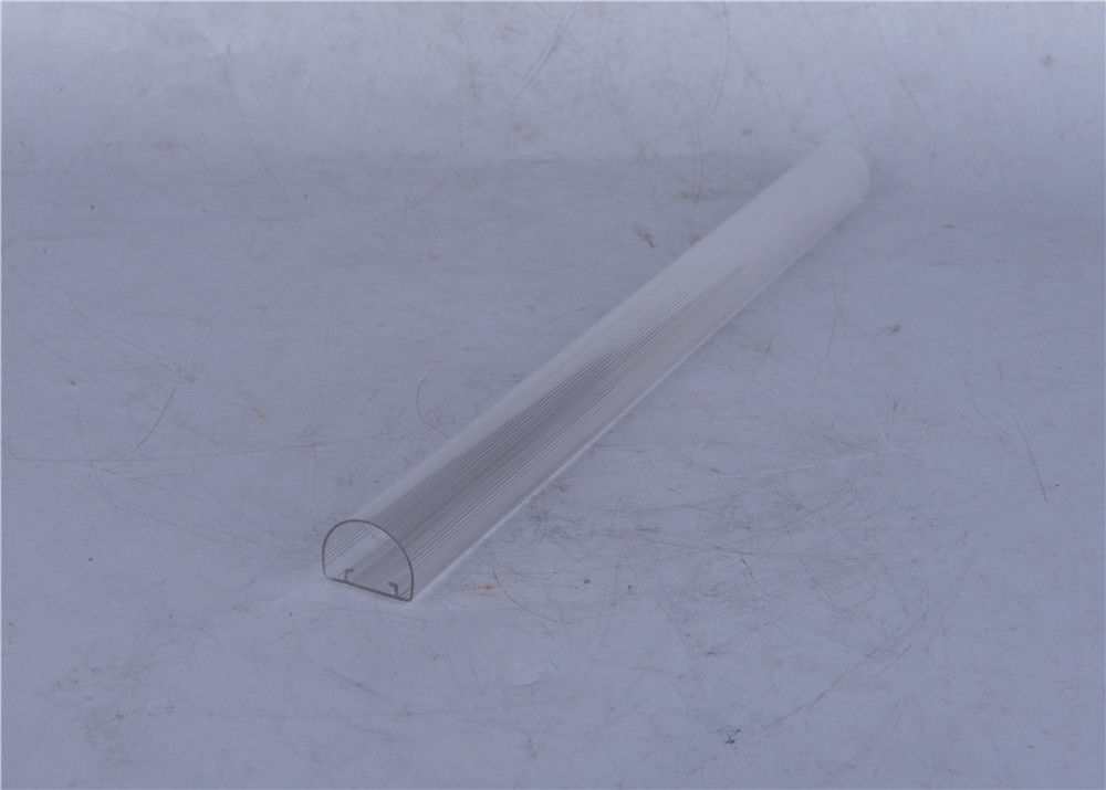 Transparent / Milky Polycarbonate LED Profile , Extruded LED Profile Housing