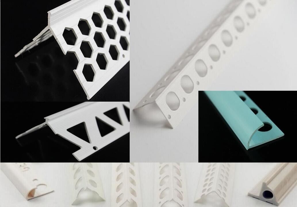 Moisture Proof Customised PVC Corner Profile White / Silver / Yellow / Brown Color